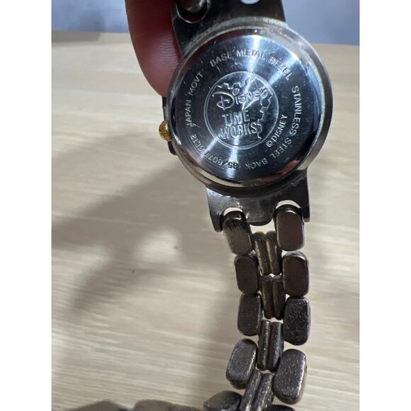 Vintage Disney Mickey Mouse Watch Time Works Made In Japan Silver/Gold - Picture 5 of 7